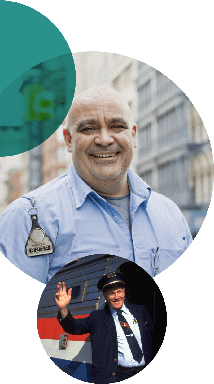 Image of a man smiling in a blue shirt